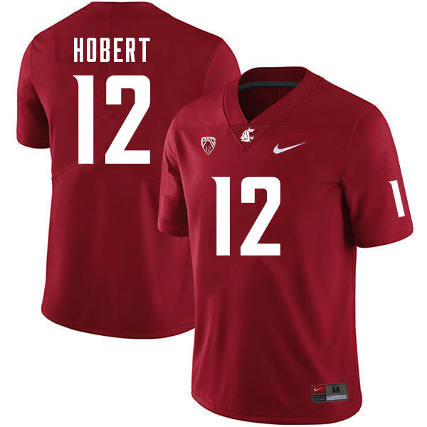 Washington State Cougars #12 Joey Hobert College Football Jerseys Sale-Crimson